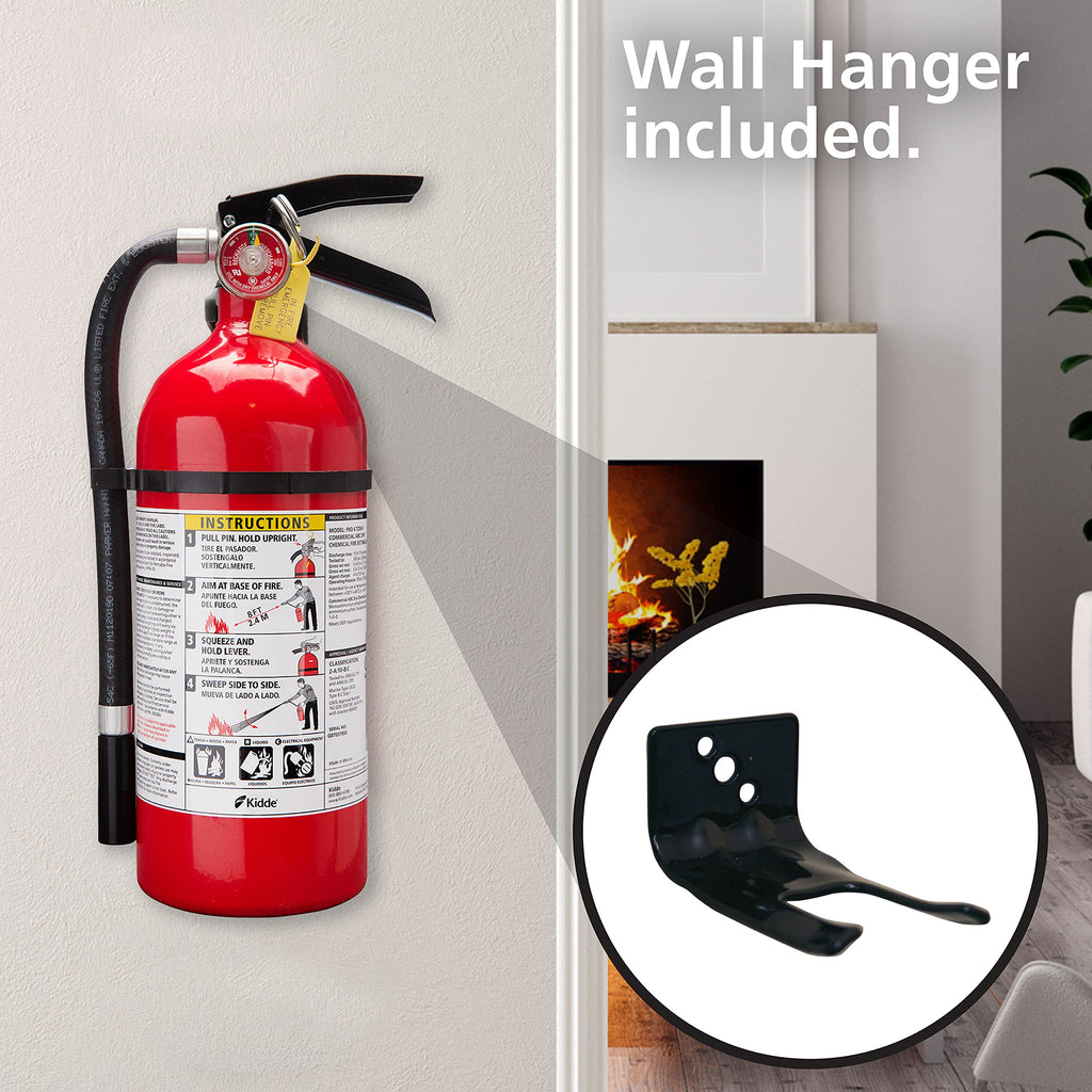Kidde Pro 210 2A:10-B:C Fire Extinguisher, Rechargeable, Multi-Purpose for Home & Office, 4 lbs., Mounting Bracket Included , Red, 2 Pack