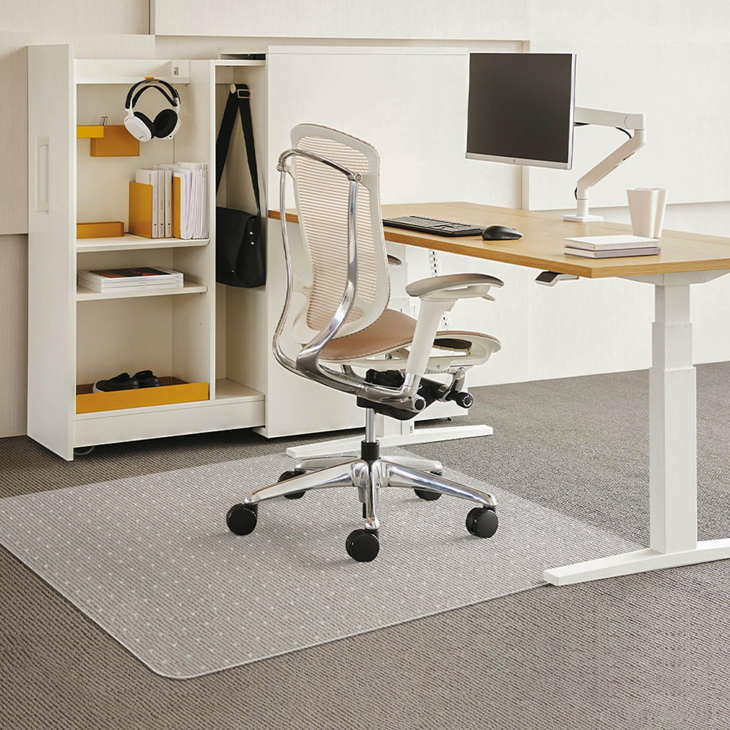 Naturei Chair Mat for Carpet, 30" x 48" Office Floor Protector for Rolling Chairs, Easy Glide Desk Mat for Low Pile Carpet (Rectangle)