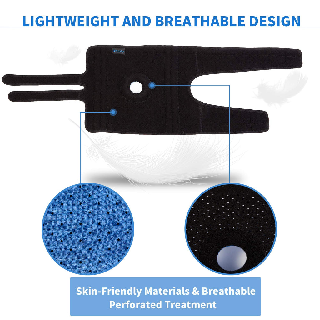 Nvorliy Plus Size Knee Brace for Knee Pain, Extra Large Knee Brace for Women and Men, Adjustable Knee Support with Side Stabilizers for Knee Pain Relief, Arthritis, ACL, LCL, MCL, Injury Recovery (3XL/4XL, Black)