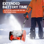 VOLTASK Cordless Snow Shovel - 20V | 10-Inch | 4-Ah Cordless Snow Blower, Battery Snow Blower with Adjustable Front Handle (4-Ah Battery & Quick Charger Included), SS-20C