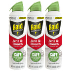 Raid Essentials Ant & Roach Killer Aerosol Spray, Child & Pet Safe, Kills Insects Quickly, for Indoor Use, 10 oz (Pack of 3)