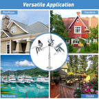 Bird Deterrents for Outside - Windmill Reflective Rotating Deterrent - Relies on Rotation and Reflection - Effectively Repels Pigeons, Sparrows, Woodpeckers - Multi-Purpose Outdoor Bird Deterrent