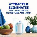 Zevo MAX Flying Insect Trap + Zevo Flying Insect Trap, Fly Trap Captures Houseflies, Fruit Flies, and Gnats (2 Plug-in Bases + 3 Cartridges)