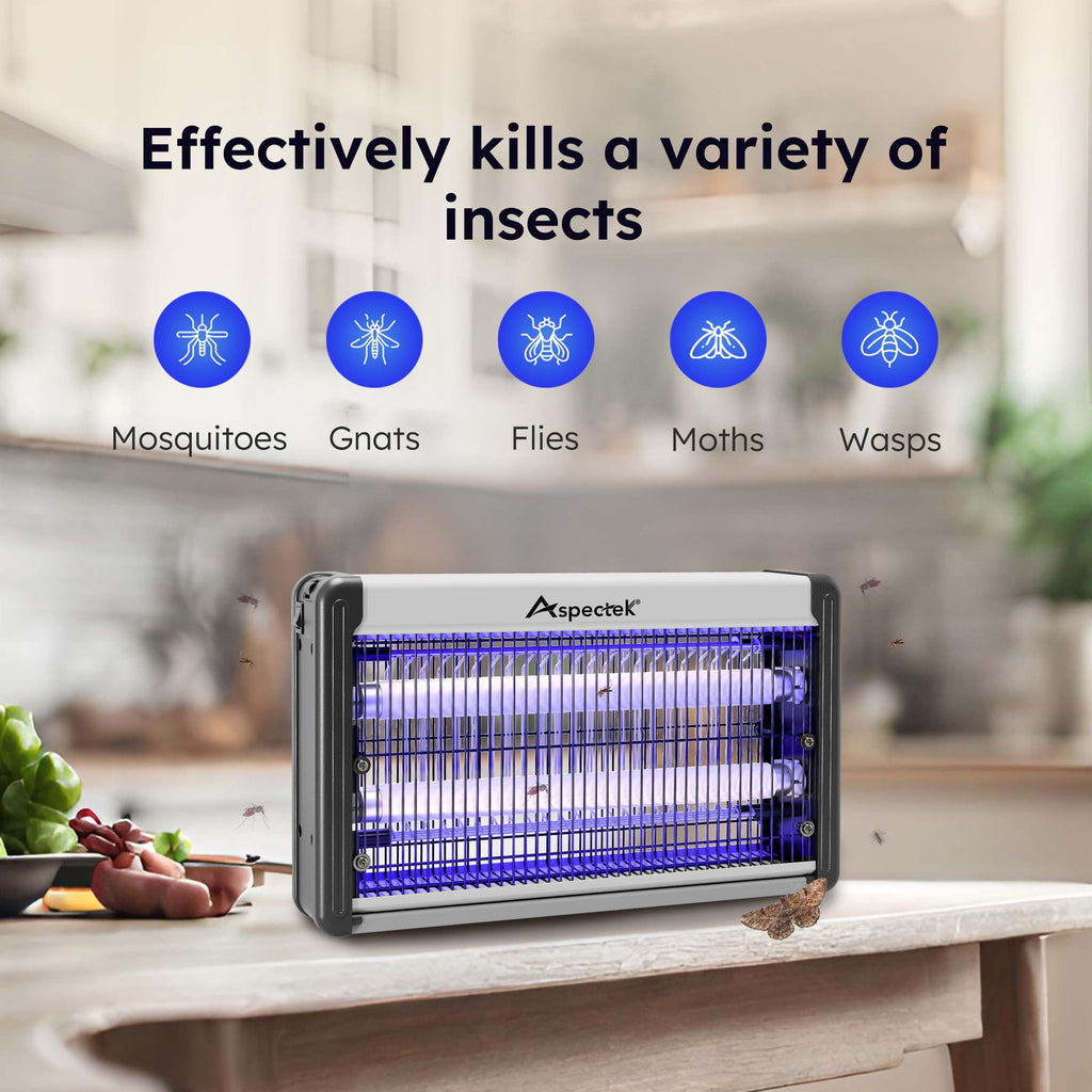 ASPECTEK Electric Indoor Bug Zapper 10W,Upgraded UV-LED Light Lamp with a Long Life Span,Insect Killer for Mosquitos,Flies,Moths,LED Mosquito Zapper for Indoor Use
