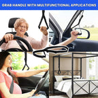 KOUNATSURI Car Handle Assist for Elderly Car Door Handle - Portable Handle for Car for Elderly & Seniors & Handicap - Multifunction Car Armrest Portable Handle（2Pack Blue Car Handles and Strap）