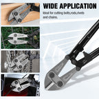 WORKPRO Bolt Cutter, Bi-Material Handle with Soft Rubber Grip, 18", Chrome Molybdenum Steel Blade, W017005A