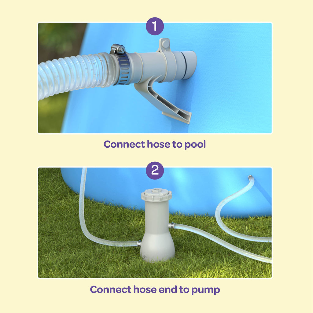 Replacement Hose For Above Ground Pools [Set of 2] 1.25" Diameter, 59" Long Accessory Pool Pump Replacement Hose - Filter Pump Hose Compatible with Intex Pump Models #607/#637