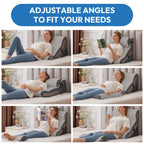 Ahpmeoa 3PCS Orthopedic Bed Wedge Pillow Set for Sleeping, Sitting up in Bed, 6-in-1 Foam Wedge Pillow for Acid Reflux & Back Pain Relief & Leg Elevation, Post Surgery Pillows for GERD & Snoring, Grey
