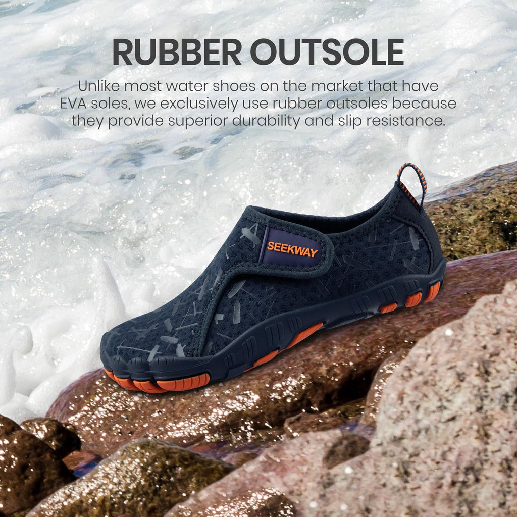 Barefoot Water Shoes for Kids - Wide Toe Box and Quick-Dry Sand Shoes Toddler for Hiking Swim Beach Pool Kayak Sport Accessories, Camping Essentials Non-Slip for Boys Girls Sizes