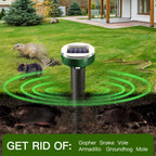 6 PK Mole Upgrade Solar Repellent for Lawns Gopher Repellent Ultrasonic Powered Mole Repellent Deterrent Snake Repeller Mole Repellent Outdoor Lawns Yard Garden