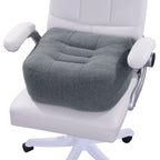 HOMBYS Extra Thick Chair Cushions for Office,6 in Breathable Adult Booster Seat for Car,Car Seat Cushion to Raise Seat Height,Shredded Memory Foam Desk Chair Cushion for Long Sitting,Dark Grey