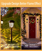 BHCORNER Smaller Size LED Flame Effect Light Bulbs - Halloween Decorations Outdoor Light Bulbs,E26/E27 Base Christmas Flickering Light Bulbs,Halloween Deco Night fire Light Bulb (2 Pack)