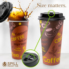 Disposable Coffee Cups with Lids 20 oz (100 Pack) - To Go Paper Coffee Cups for Hot & Cold Beverages, Coffee, Tea, Hot Chocolate, Water, Juice - Eco Friendly Cups