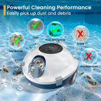 Y10 Cordless Robotic Pool Cleaner, Automatic Pool Vacuum - 90 Mins Runtime, Powerful Suction, Self-Parking, Lightweight for Above/Inground Pools Up to 65ft/1100 Sq.Ft (White)
