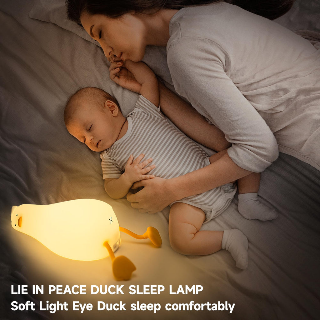 Cute Duck Lamp,Fun Lying Flat Duck/Chicken/Pig/Rabbit/Panda Night Light,LED Squishy Animal Novelty Lamp,Toddler Baby Night Light Christmas gifts for Kids,Nursery Touch Kawaii Lamp Room/House Décor