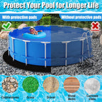 VICAMB 10ft Heavy Duty Round Pool Liner Pad for Above Ground Pool,Pool Ground Mat Under Pool Pad,Pool Bottom Liner Protector to Prevent Puncture and Extend Liner Life