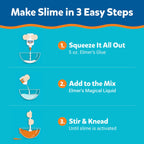 Elmer's Magical Liquid Slime Activator Solution, Updated Formula for Double Slime Output, Safe and Washable, 1 Quart