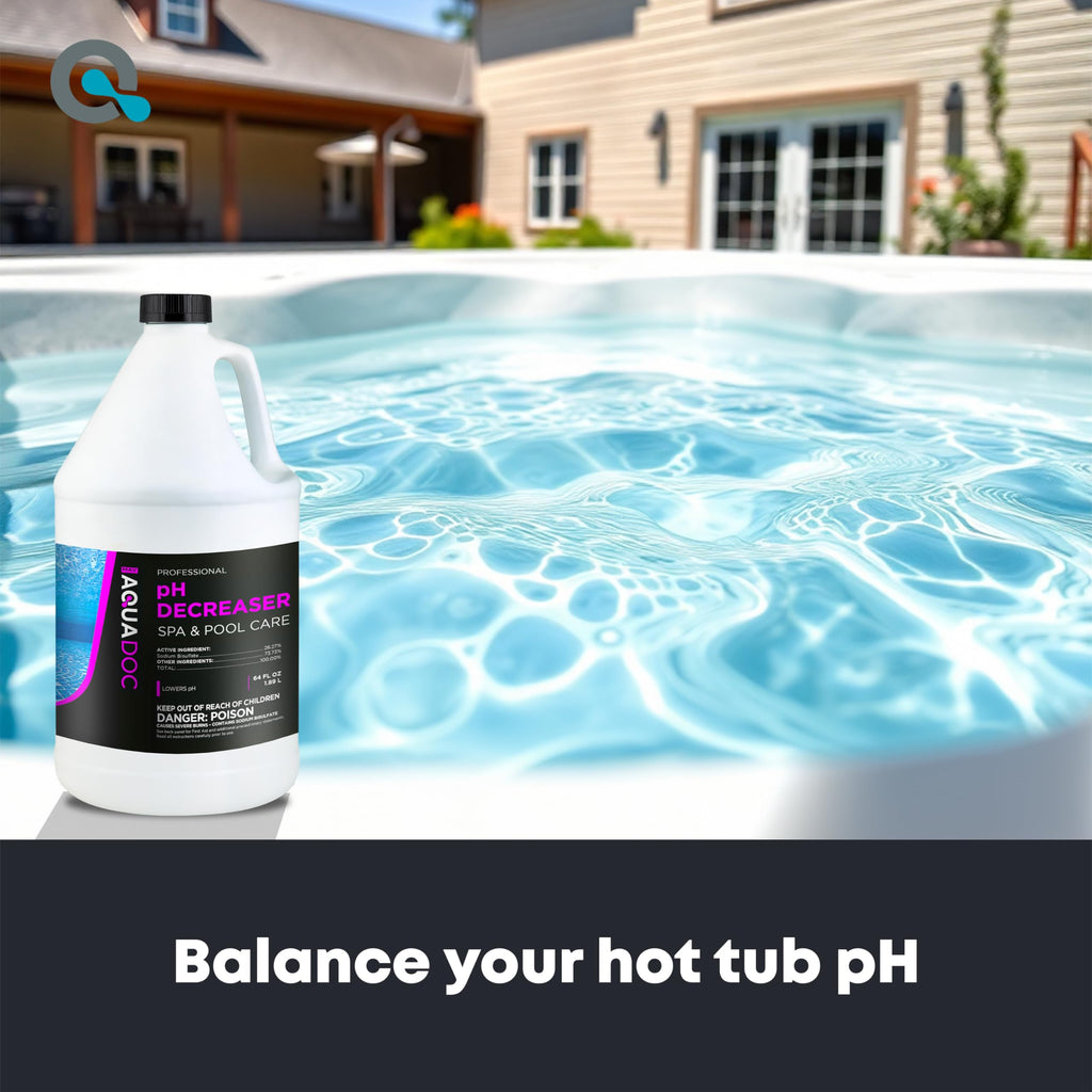 AquaDoc Hot Tub pH Decreaser - 64oz - Spa pH Down for Water Balance - Hot Tub Chemicals Made in USA