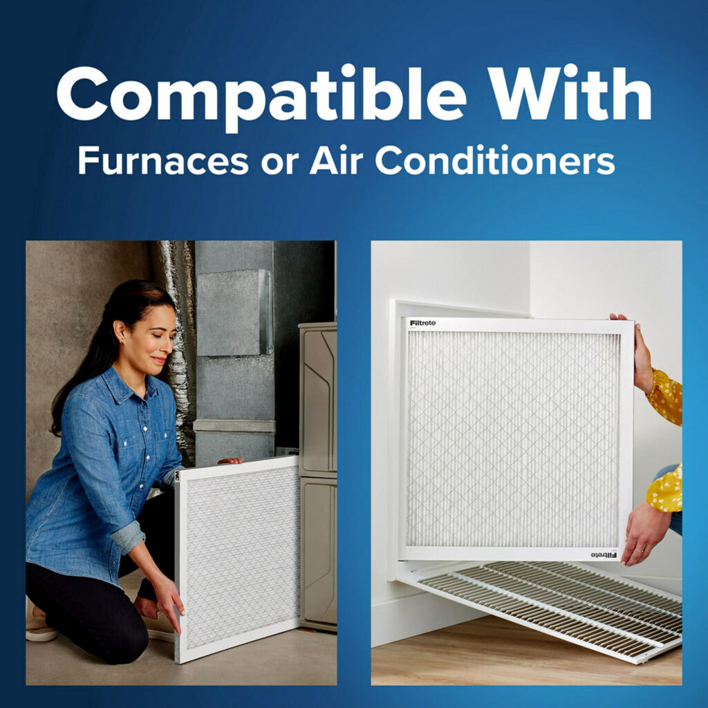 Filtrete 20x30x1 AC Furnace Air Filter, MERV 5, MPR 300, Capture Unwanted Particles, 3-Month Pleated 1-Inch Electrostatic Air Cleaning Filter, 6-Pack (Actual Size19.81x29.81x0.81 in)