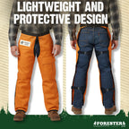 FORESTER Chainsaw Chaps for Men & Women | Apron Style Men's Chain Saw Chaps with Pocket & Adjustable Waist | Chainsaw Safety Equipment | Orange 35"