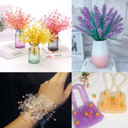 PH PandaHall 720pcs 8mm Purple Glass Beads 24 Color Round Bracelet Beads Loose Crystal Beads Craft Beads Bulk for Friendship Bracelet Earring Necklace Jewelry Making Halloween Christmas Tree Ornament
