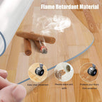 Azadx Office Chair Mat - 63"x51" Clear Protector for Hardwood Floor, Easy Glide Rolling Plastic Mat