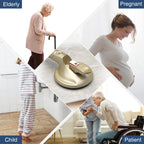 DAILYLIFE Shower Grab Bar for Bathtubs and Showers, 21 inch Heavy Duty Shower Handle with Strong Suction Cup Grab Bars, Safety Shower Handrails for Seniors and Elderly, Gold