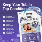 Bio Ouster Hot Tub Chemicals Kit Complete Hot Tub Cleaner Kit with 3in1 Weekly Care, Power Purge Jet Cleaner, Towel, Measuring Cup for Standard and Inflatable Spas Made in USA