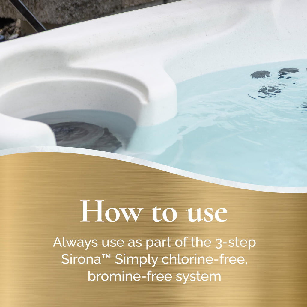 Sirona Spa Care Simply Waterline Control – Step 1 in The 3-Step Sirona Simply Chlorine-Free & Bromine-Free System for Spas & Hot Tubs, 32 fl oz (82106)