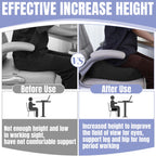HOMBYS Extra Thick Chair Cushions for Office,5 in Breathable Adult Booster Seat for Car,Car Seat Cushion to Raise Seat Height,Shredded Memory Foam Desk Chair Cushion for Long Sitting,Black