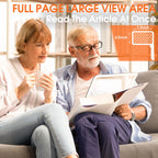 Large Magnifying Glass with Light, Full Page 5X Magnifier 48LED Cold & Warm Light with 3 Modes, Folding Handheld Illuminated Lighted Magnifier for Seniors Low Vision Reading Inspection