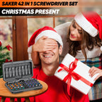 Saker 42 in 1 Magnetic Screwdriver Set, Multi Bit Free Combination Ratchet Screwdriver Set Portable Repair Tool Kit for Christmas Gifts Furniture, Computer, Bicycle and DIY Grey