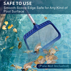 POOLAZA Pool Skimmer Net, Larger Capacity Pool Net Skimmer with Durable Deep Net, Sturdy Frame Pool Nets for Cleaning Effortlessly, High-Efficiency Pool Leaf Net with Easy Scoop Edges