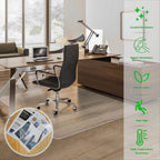 100pointONE Large Chair Mat for Hardwood Floor - 48" x 60" Clear Desk Chair Floor Protector Mat, Easy Glide Office Chair Mat for Home & Office
