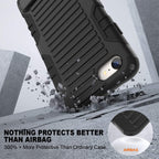E-Tree Compatible with iPhone SE 2022 Case/iPhone SE 2020/iPhone 8/7, with Crossbody Strap and Stand, Protection Shockproof Hard Phone Case Black, Perfect for Go Outside and Kid Elderly