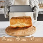HONGBAKE Bakeware Sets, Baking Pans Set with Kitchen Utensils, Nonstick Oven Pan with Wider Grips, 17 Pieces Including Rack, Cookie Sheet, Cake, Loaf, Muffin, Pizza Pan