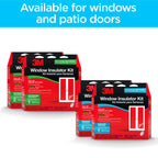3M Indoor Window Insulation, Insulator Kit for 5 Windows 3ft x 5ft, Keeps Cold Air Out and Warm Air In, Includes Heat Shrink Window Film and Scotch Window Film Mounting Tape (2141W-6)