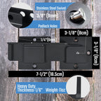 Steinwhale 7.5" Flip Gate Latch Lock with Padlock Holes, 4mm Heavy Duty Aluminum Alloy Door Latch for Outdoor Wooden Fence, Swing and Sliding Open Gate, Double Gate, Barn Door, Shed, Vinyl Fence, Yard