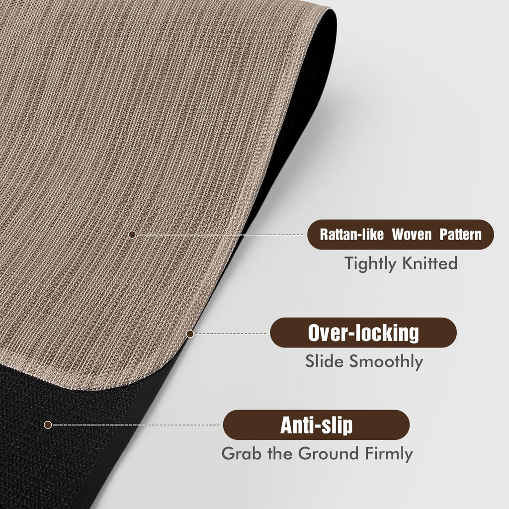 Blvornl Office Chair Mat for Hardwood Floor and Low Pile Carpet, 45"x 53" Desk Chair Mat for Hard Wood, Anti-Slip Hard Floor Protector Rolling Chair Mat, PVC Mat Desk Rug for Home, Dark Brown