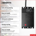 PATTLER® Best Mouse Repellent for Cars | Mouse Repellent with Connection to 12V Car Battery | Ultrasonic Pest Repeller | Mice Repellent for Engines Under Hood I Long Term Pest Control | 1 Unit
