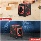 Laser Level with Tripod, 100 feet Green Cross Line Self Rotary Leveling Laser Level, Vertical and Horizontal Line, Rotatable 360 Degree, Manual Self leveling and Pulse Mode,IP54 Waterproof & Battery