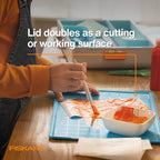 Fiskars Kids Creating Toolbox – Portable Art Storage Organizer with Reversible Lid, Carry Handle, and Secure Snap-Close Design