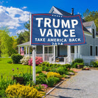 Probsin Trump Vance 2024 Flag 3x5 Ft Double Sided Trump Vance 2024 Take America Back MAGA Flag Party Supplies Yard Signs Hanging Poster for College Room Man Cave Welcome Photo Backdrop (Blue)