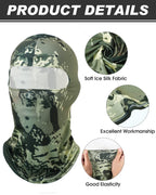9 Pcs Balaclava Sun Protection Ski Mask Full Face Cover UV Protection Silk Mask Balaclava for Women Men Outdoor Sport(M) Camouflage