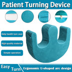 Sexysamba Bedridden Patient Turning Device with Fixing Strap Elderly Assistance Products Bed Rest Leg Pillow Patient Lift Aid Flannel Multifunctional Anti-Decubitus Nursing Products, Blue