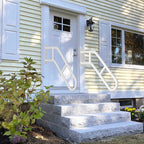 2 Pack Handrails for Outdoor Steps, Upgraded 27" Bent White Stair Handrails for Indoor or Outdoor, Wall Mounted Hand Stair Railings with Anti-Skid Crossbar, Safety for Elderly, Kids, Disabled