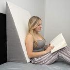 Kölbs Extra Wide Bed Wedge Pillow | Extra Large Bed Wedge Pillow (31” x 33”)| Memory Foam Top and Jacquard Cover| Wedge for Sleeping Acid Reflux GERD (Extra Wide 12" Height (31 x 33 x 12))