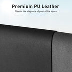 Non-Slip Waterproof PU Leather Desk Pad Protector for Mouse, Writing Desk, Office, Home, Laptop Blotter, 23.6" x 13.7", Black