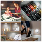 Alivation Motion Sensor Light Indoor, LED Closet Lights Battery Operated, Motion Sensor Night Light Under Cabinet Lighting, 3 AA Battery Powered Lights, Puck Lights for Wall, Stair, Dimmable (3 Pack)