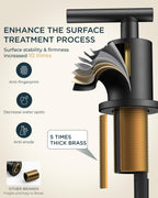 FORIOUS Black Bathroom Faucet 3 Hole, 8 Inch Matte Black Bathroom Sink Faucet Widespread with 360° Swivel Spout, Suitable for 6-12 Inch Vanity Sink, with Pop-up Drain and cUPC Supply Line